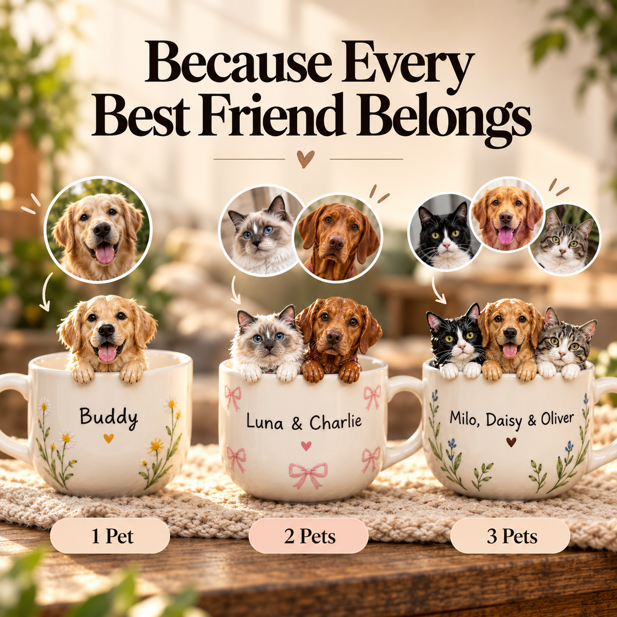 Handmade - Personalized 3D Pet Mug
